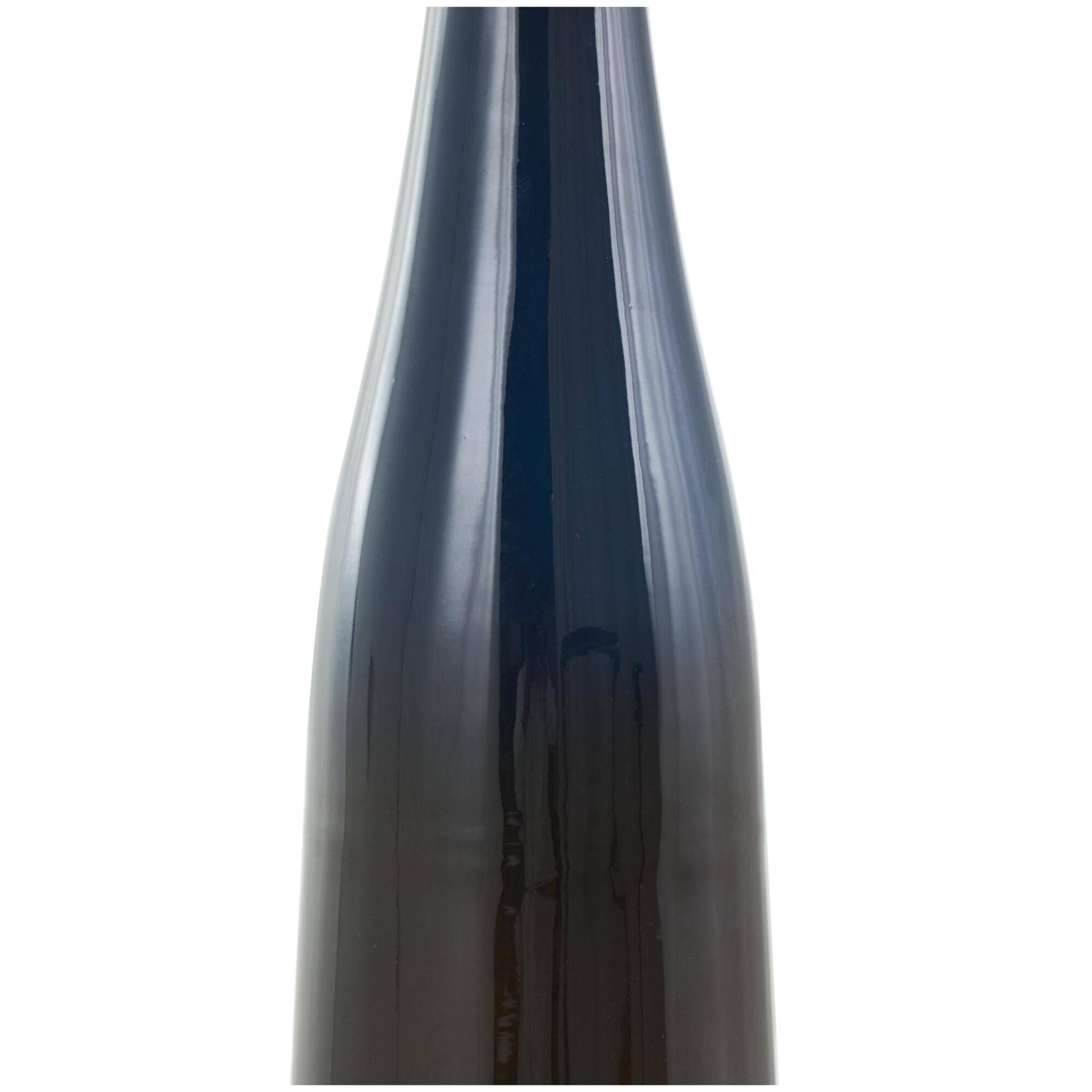 20.25" Blue & Brown Ombre Metal Vase